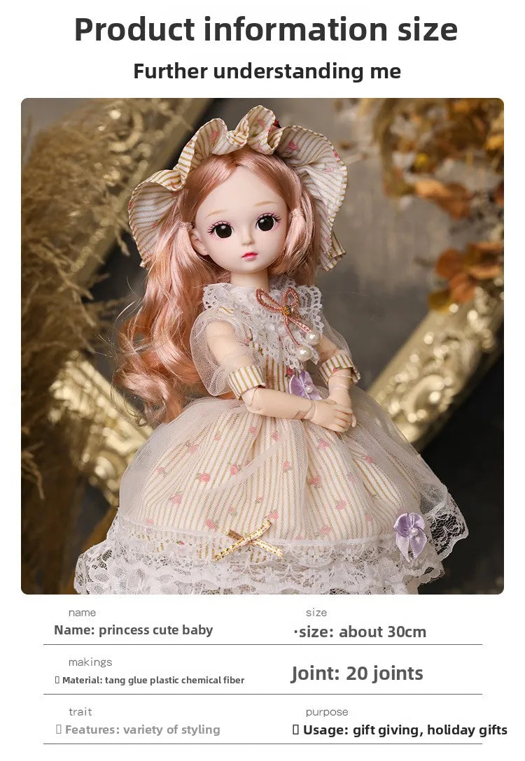 30CM Girl Doll Playhouse Gift Set